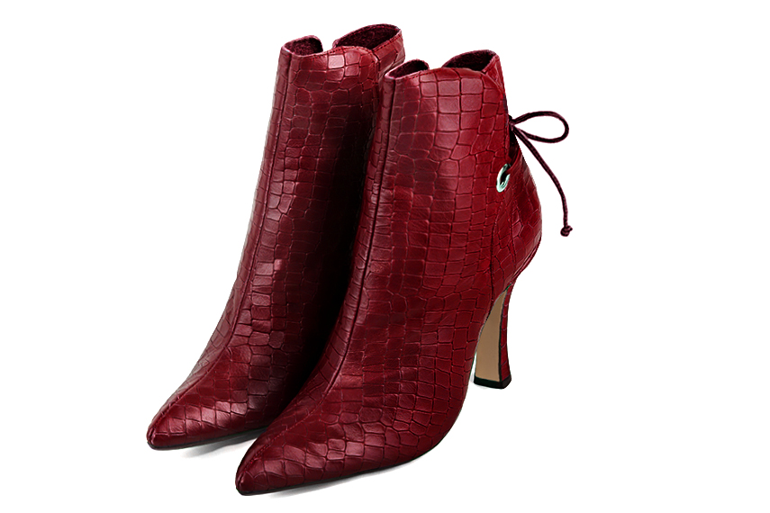 Bottines croco bordeaux online